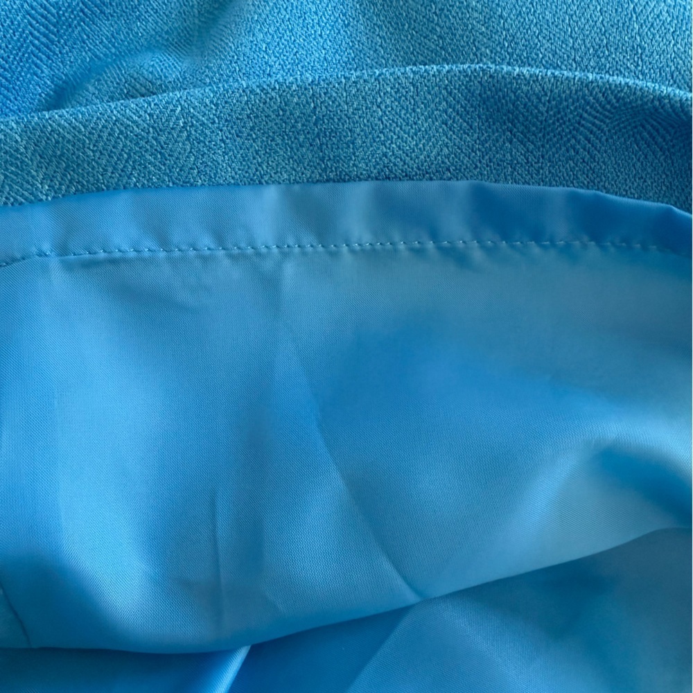 Tahari Arthur S. Levine Classic  Blue Short Sleeve Cocktail Shift Dress Size 10 - Picture 12 of 12